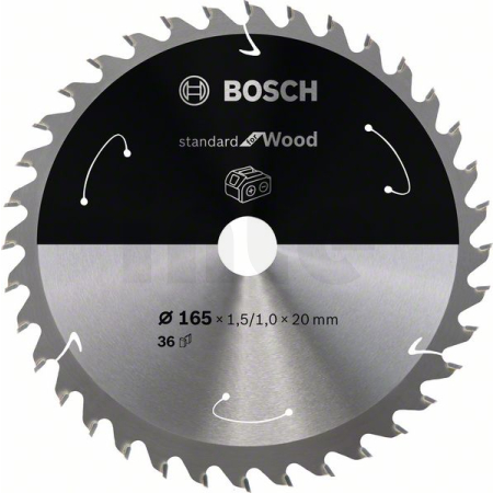 BOSCH Pilový kotouč Standard for Wood pro akumulátorové pily 165 × 1,5/1 × 20 T36 2608837686