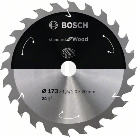 BOSCH Pilový kotouč Standard for Wood pro akumulátorové pily 173 × 1,5/1 × 20 T24 2608837690