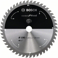 BOSCH Pilový kotouč Standard for Wood pro akumulátorové pily 190 × 1,6/1,1 × 20 T48 2608837705