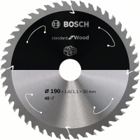 BOSCH Pilový kotouč Standard for Wood pro akumulátorové pily 190 × 1,6/1,1 × 30 T48 2608837710