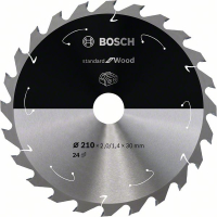 BOSCH Pilový kotouč Standard for Wood pro akumulátorové pily 210 × 1,7/1,2 × 30 T24 2608837713