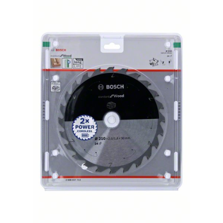 BOSCH Pilový kotouč Standard for Wood pro akumulátorové pily 210 × 1,7/1,2 × 30 T24 2608837713