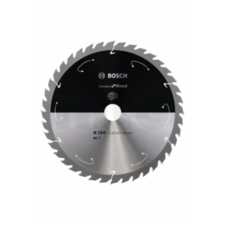 BOSCH Pilový kotouč Standard for Wood pro akumulátorové pily 254 × 2,2/1,6 × 30 T40 2608837734