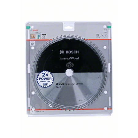 BOSCH Pilový kotouč Standard for Wood pro akumulátorové pily 305 × 2,2/1,6 × 30 T60 2608837742