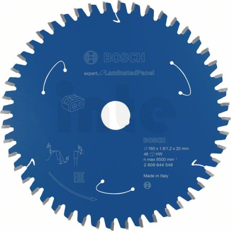 BOSCH Pilový kotouč Expert for Laminated Panel pro akumulátorové pily 160×1,8/1,2×20 T48 2608644548