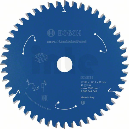 BOSCH Pilový kotouč Expert for Laminated Panel pro akumulátorové pily 165×1,8/1,2×20 T48 2608644549