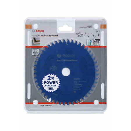 BOSCH Pilový kotouč Expert for Laminated Panel pro akumulátorové pily 165×1,8/1,2×20 T48 2608644549