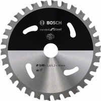 BOSCH Pilový kotouč Standard for Steel pro akumulátorové pily 140×1,6/1,2×20 T30 2608837747
