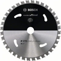 BOSCH Pilový kotouč Standard for Steel pro akumulátorové pily 173×1,6/1,2×20 T36 2608837750