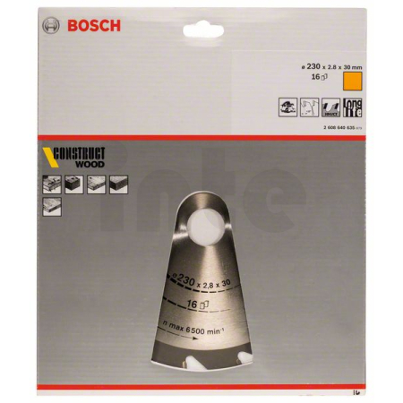 BOSCH Pilový kotouč Construct Wood 2608640635