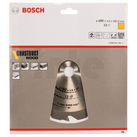BOSCH Pilový kotouč Construct Wood 2608641201