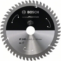BOSCH Pilový kotouč Standard for Aluminium pro akumulátorové pily 140 × 1,6/1,1 × 20 T50 2608837755