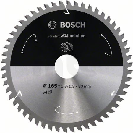BOSCH Pilový kotouč Standard for Aluminium pro akumulátorové pily 165 × 1,8/1,3 × 30 T54 2608837764
