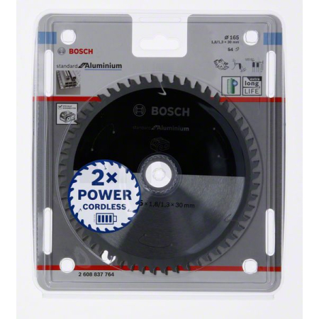 BOSCH Pilový kotouč Standard for Aluminium pro akumulátorové pily 165 × 1,8/1,3 × 30 T54 2608837764