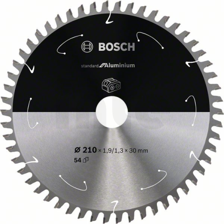 BOSCH Pilový kotouč Standard for Aluminium pro akumulátorové pily 210 × 1,9/1,3 × 30 T54 2608837773