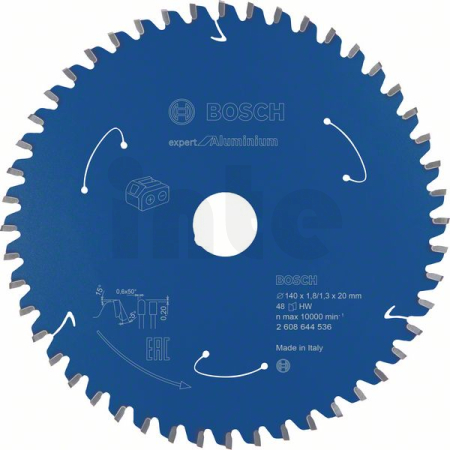BOSCH Pilový kotouč Expert for Aluminium pro akumulátorové pily 140×1,8/1,3×20 T48 2608644536