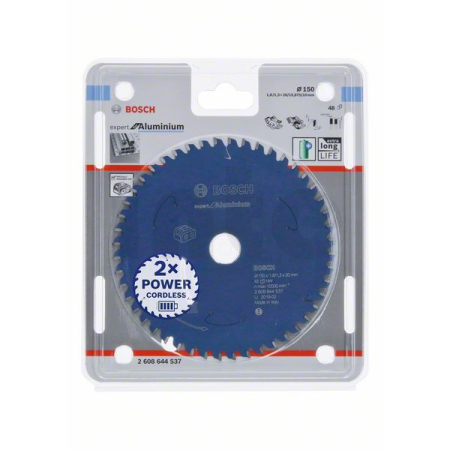 BOSCH Pilový kotouč Expert for Aluminium pro akumulátorové pily 150×1,8/1,3×20 T48 2608644537