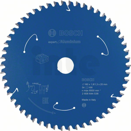 BOSCH Pilový kotouč Expert for Aluminium pro akumulátorové pily 160×1,8/1,3×20 T54 2608644538