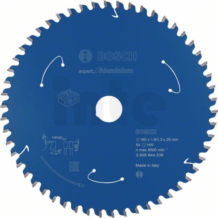BOSCH Pilový kotouč Expert for Aluminium pro akumulátorové pily 165×1,8/1,3×20 T54 2608644539