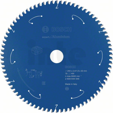 BOSCH Pilový kotouč Expert for Aluminium pro akumulátorové pily 254×2,4/1,8×30 T78 2608644546