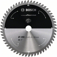 BOSCH Pilový kotouč Standard for Aluminium pro akumulátorové pily 190 × 2/1,5 × 20 T56 2608837770