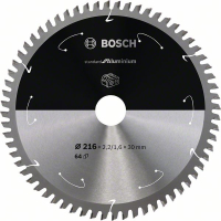 BOSCH Pilový kotouč Standard for Aluminium pro akumulátorové pily 216 × 2,2/1,6 × 30 T64 2608837776