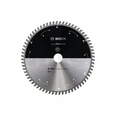 BOSCH Pilový kotouč Standard for Aluminium pro akumulátorové pily 250 × 2,4/1,8 × 30 T68 2608837778