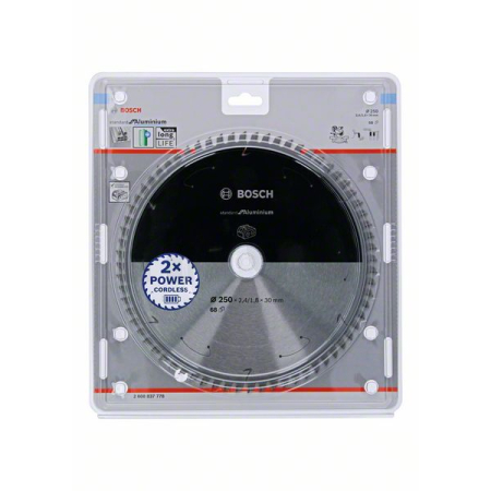 BOSCH Pilový kotouč Standard for Aluminium pro akumulátorové pily 250 × 2,4/1,8 × 30 T68 2608837778