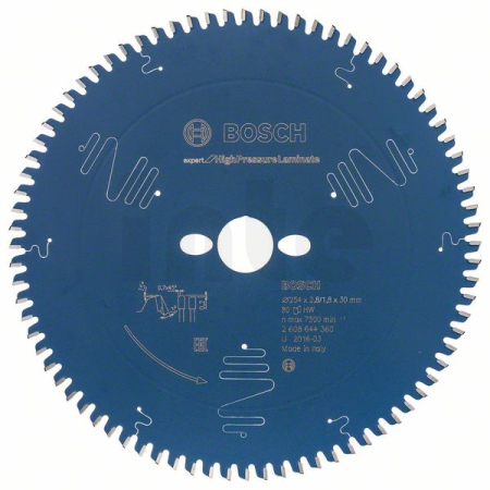 BOSCH Pilový kotouč Expert for High Pressure Laminate 254 × 30-80 2608644360