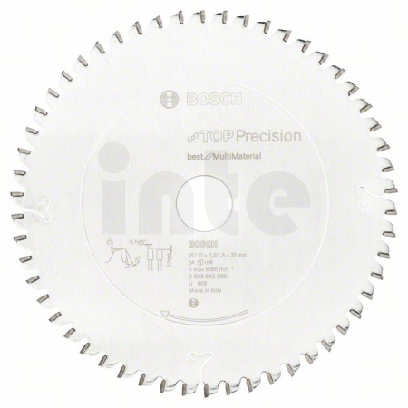 BOSCH Pilový kotouč do okružních pil Top Precision Best for Multi Material 2608642096