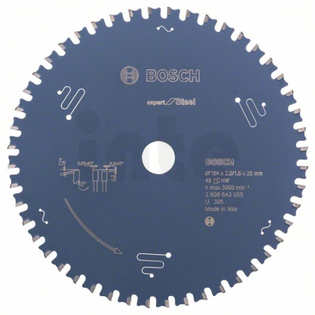 BOSCH Pilový kotouč do okružních pil Expert for Steel 2608643055