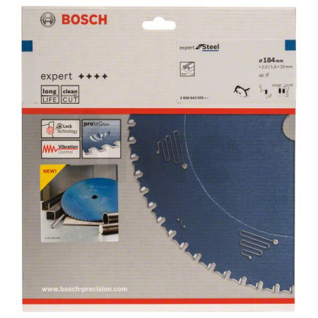BOSCH Pilový kotouč do okružních pil Expert for Steel 2608643055