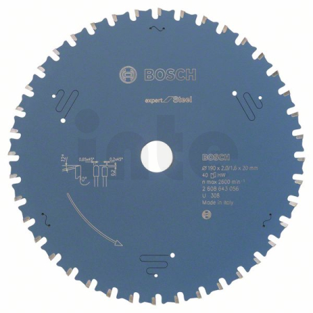 BOSCH Pilový kotouč do okružních pil Expert for Steel 2608643056