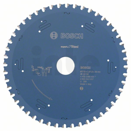 BOSCH Pilový kotouč do okružních pil Expert for Steel 2608643057