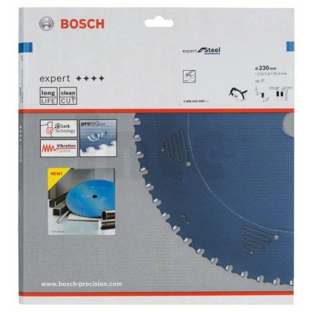 BOSCH Pilový kotouč do okružních pil Expert for Steel 2608643058