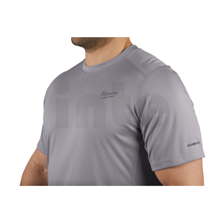 MILWAUKEE WWSSG Lehké univerzální triko s krátkým rukávem WORKSKIN™ - šedé 4933478196