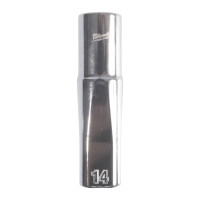 MILWAUKEE 1/2" prodloužená nástrčná hlavice 12-hranná, metrická, 14 mm 4932498835