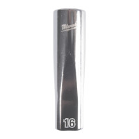 MILWAUKEE 1/2" prodloužená nástrčná hlavice 12-hranná, metrická, 16 mm 4932498837