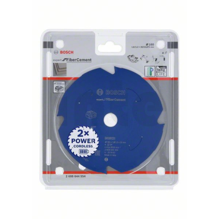 BOSCH Pilový kotouč Expert for Fibre Cement pro akumulátorové pily 160×1,8/1,2×20 T4 2608644554