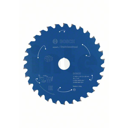 BOSCH Pilový kotouč Expert for Stainless Steel pro akumulátorové pily 140×1,5/1,2×20 T30 2608644531