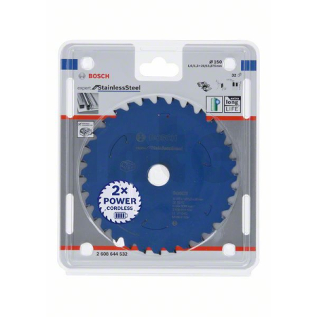 BOSCH Pilový kotouč Expert for Stainless Steel pro akumulátorové pily 150×1,6/1,3×20 T32 2608644532