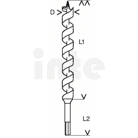 BOSCH Hadovitý vrták, šestihranný 2608597648