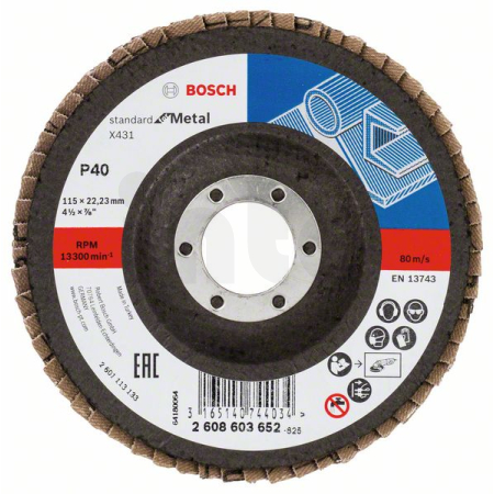 BOSCH Lamelový brusný kotouč X431, Standard for Metal 2608603652