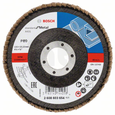 BOSCH Lamelový brusný kotouč X431, Standard for Metal 2608603654