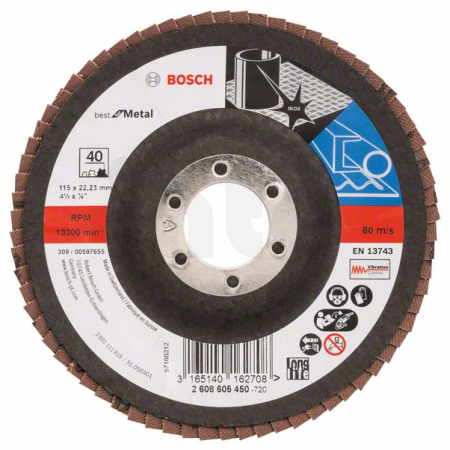 BOSCH Lamelový brusný kotouč X571, Best for Metal 2608605450