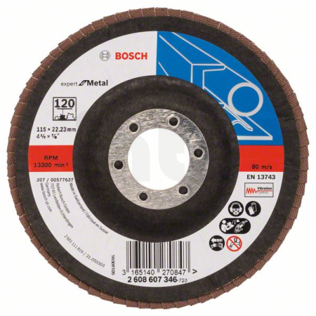 BOSCH Lamelový brusný kotouč X551, Expert for Metal 2608607346