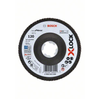 BOSCH Lamelové brusné kotouče Best for Metal systému X-LOCK, šikmá verze, fíbrová deska, Ø 115 mm, G 120, X571, 1 kus 2608619200