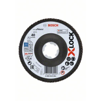 BOSCH Lamelové brusné kotouče Best for Metal systému X-LOCK, šikmá verze, fíbrová deska, Ø 125 mm, G 40, X571, 1 kus 2608619201