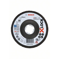 BOSCH Lamelové brusné kotouče Best for Metal systému X-LOCK, šikmá verze, fíbrová deska, Ø 125 mm, G 80, X571, 1 kus 2608619203