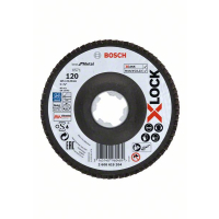 BOSCH Lamelové brusné kotouče Best for Metal systému X-LOCK, šikmá verze, fíbrová deska, Ø 125 mm, G 120, X571, 1 kus 2608619204